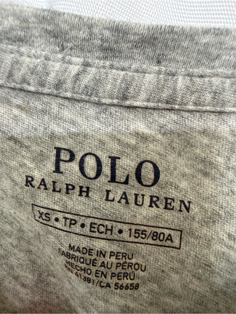 Polo by Ralph Lauren Heather Gray Tee with Polo Bear Women’s XS - Picture 5 of 5